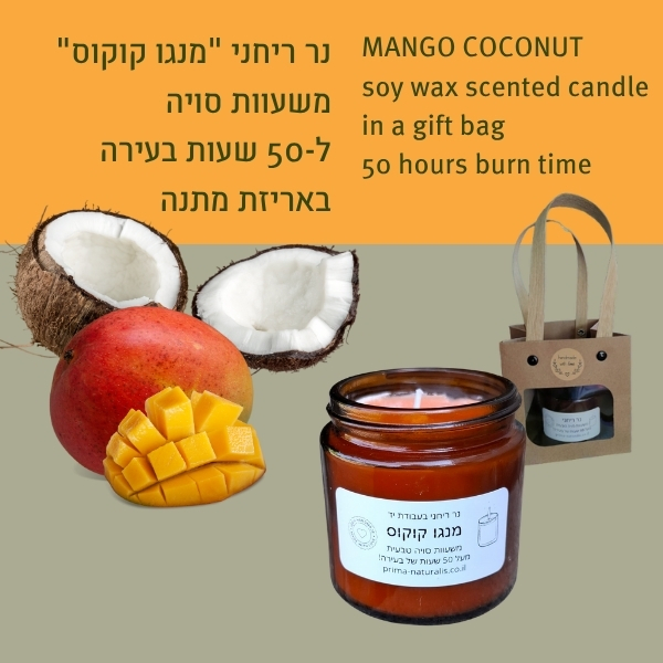 MANGO COCONUT soy wax scented candle
